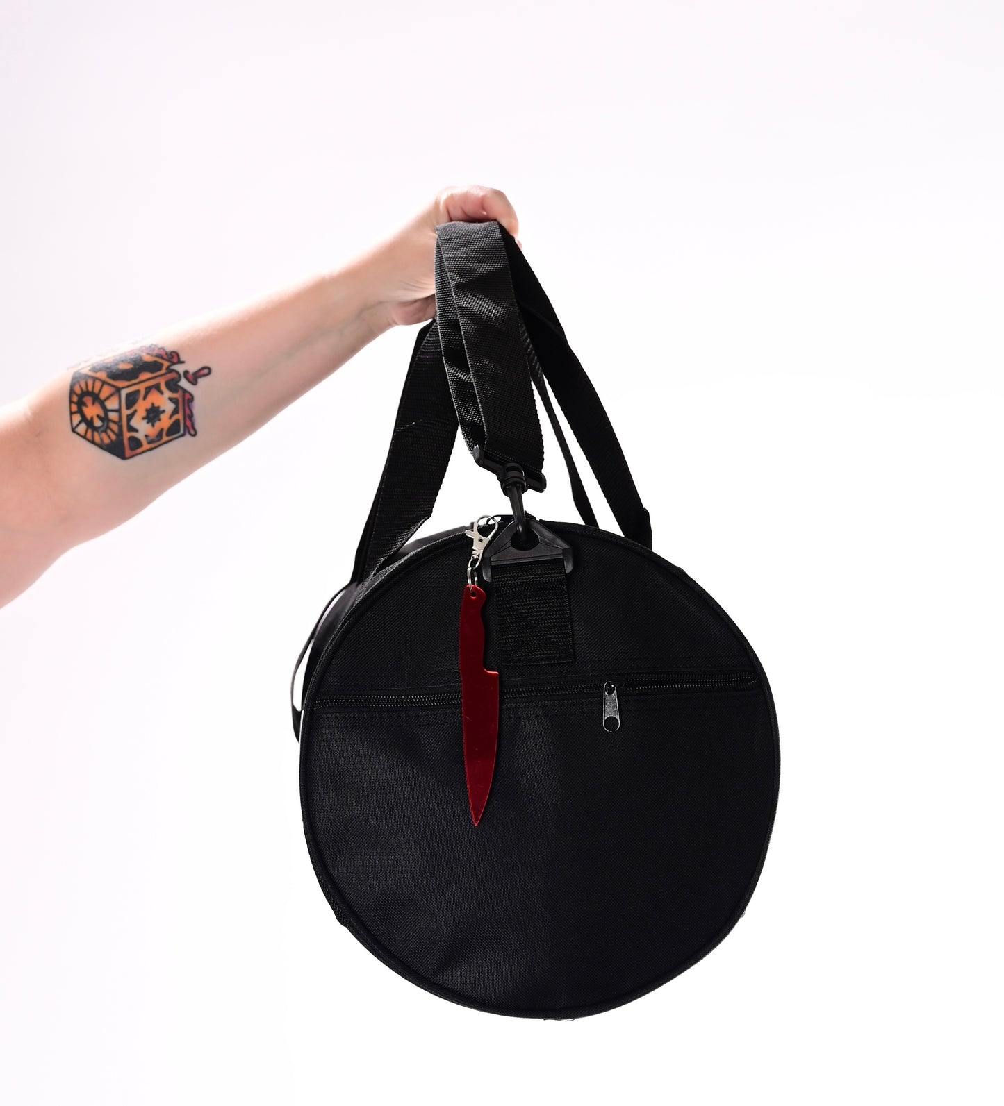 PINK SLASHERCISE GYM BAG w/ KNIFE KEYCHAIN